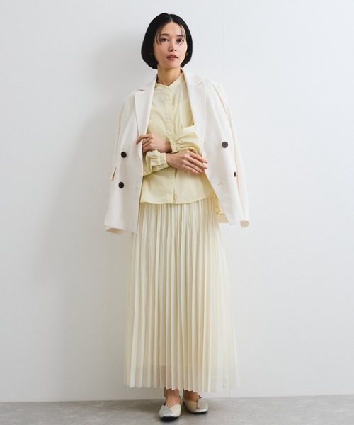 ketty（ケティ）の「シアースラブランダムプリーツスカート≪手洗い可能≫（スカート・レディース・オフホワイト/チャコールグレー/グリーン・M）」の12枚目の写真