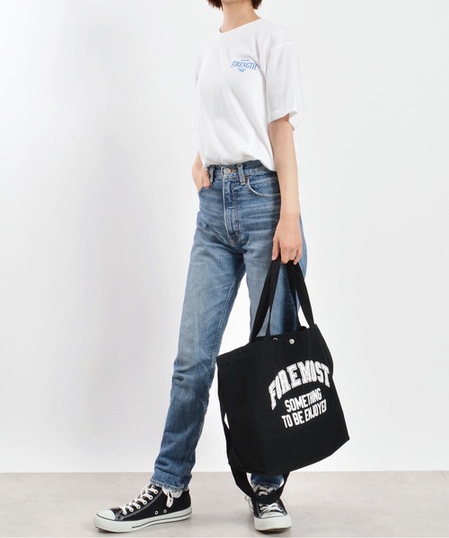 MODISH GAZE(モディシュガゼ)の「【MODISH GAZE】STRENGTHオーバルロゴTシャツ(CP)(Tシャツ/カットソー・レディース・ブラック/ホワイト・L)」の7枚目の写真