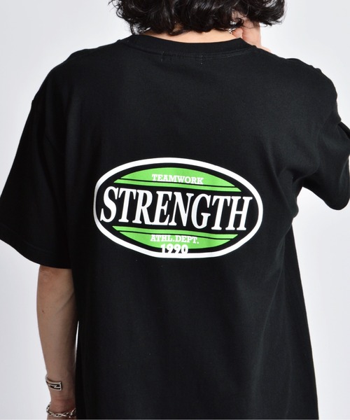 MODISH GAZE(モディシュガゼ)の「【MODISH GAZE】STRENGTHオーバルロゴTシャツ(CP)(Tシャツ/カットソー・レディース・ブラック/ホワイト・L)」の11枚目の写真
