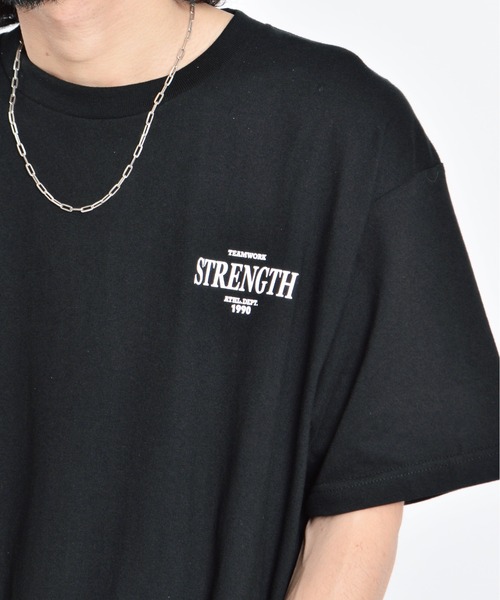 MODISH GAZE(モディシュガゼ)の「【MODISH GAZE】STRENGTHオーバルロゴTシャツ(CP)(Tシャツ/カットソー・レディース・ブラック/ホワイト・L)」の12枚目の写真