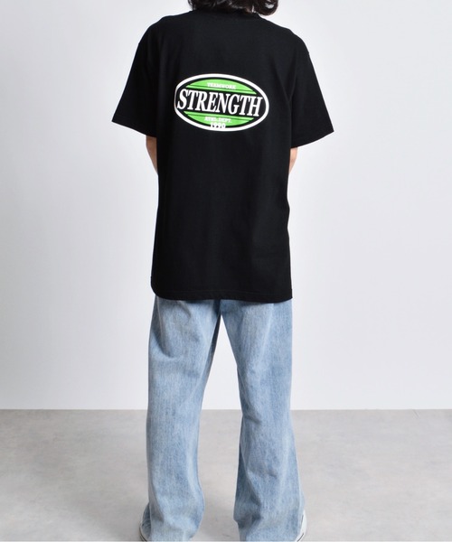MODISH GAZE(モディシュガゼ)の「【MODISH GAZE】STRENGTHオーバルロゴTシャツ(CP)(Tシャツ/カットソー・レディース・ブラック/ホワイト・L)」の13枚目の写真