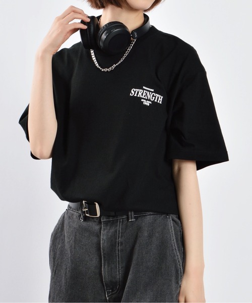 MODISH GAZE(モディシュガゼ)の「【MODISH GAZE】STRENGTHオーバルロゴTシャツ(CP)(Tシャツ/カットソー・レディース・ブラック/ホワイト・L)」の17枚目の写真