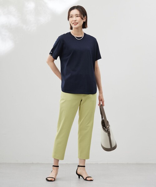 J.PRESS(ジェイプレス)の「【洗える】COTTON POLYESTER 袖ボタン ニット(ニット/セーター・レディース・ふじ色系/ネイビー系/ベージュ系/サックスブルー系・F)」の17枚目の写真