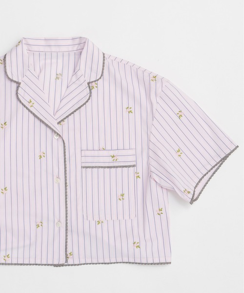 MAISON SPECIAL（メゾンスペシャル）の「Pajama Shirt/パジャマシャツ■セットアップ対応■（シャツ/ブラウス・レディース・アイボリー/ブルー/ピンク・FREE）」の21枚目の写真