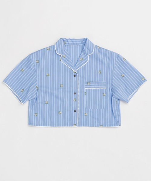 MAISON SPECIAL シャツ MAISON SPECIAL ブラウス シャツ Striped Knit Shirt/ストライプ