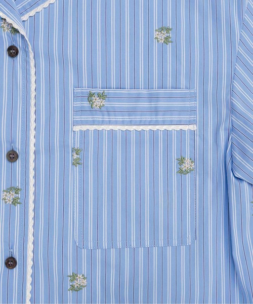 MAISON SPECIAL（メゾンスペシャル）の「Pajama Shirt/パジャマシャツ■セットアップ対応■（シャツ/ブラウス・レディース・アイボリー/ブルー/ピンク・FREE）」の19枚目の写真