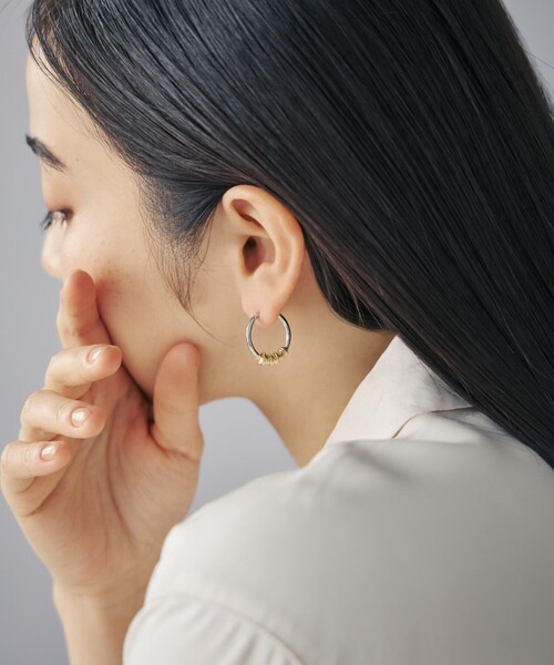 フープピアス コイル コンビカラー（ピアス（両耳用））｜Jouete