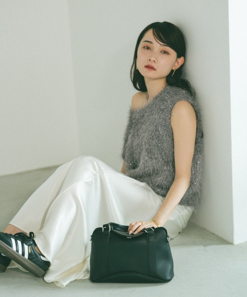 VANNIE U(ヴァニーユー)の「サテンフレアロングスカート(スカート・レディース・アイボリー/ブラック・FREE)」の9枚目の写真
