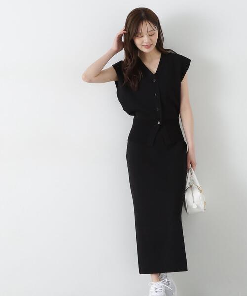 PROPORTION BODY DRESSING（プロポーションボディドレッシング）の「スリットナローニットＳＥＴ　ＵＰ / 1215140506（ワンピース・レディース・グレー/ブルー/ブラック・SMALL/MEDIUM）」の12枚目の写真