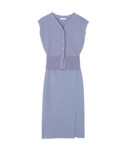 PROPORTION BODY DRESSING（プロポーションボディドレッシング）の「スリットナローニットＳＥＴ　ＵＰ / 1215140506（ワンピース・レディース・グレー/ブルー/ブラック・SMALL/MEDIUM）」の6枚目の写真