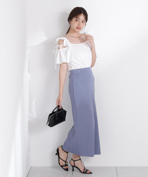 PROPORTION BODY DRESSING（プロポーションボディドレッシング）の「スリットナローニットＳＥＴ　ＵＰ / 1215140506（ワンピース・レディース・グレー/ブルー/ブラック・SMALL/MEDIUM）」の9枚目の写真