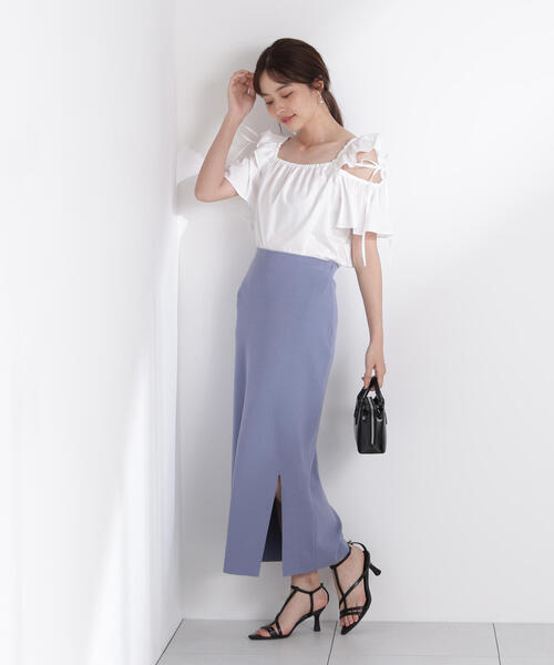 PROPORTION BODY DRESSING（プロポーションボディドレッシング）の「スリットナローニットＳＥＴ　ＵＰ / 1215140506（ワンピース・レディース・グレー/ブルー/ブラック・SMALL/MEDIUM）」の10枚目の写真