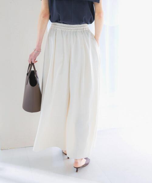 URBAN RESEARCH ROSSO WOMEN（アーバンリサーチ　ロッソ）の「撥水ギャザーワイドパンツ（その他パンツ・レディース・ネイビー/オフホワイト・36/38）」の8枚目の写真