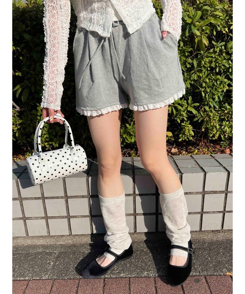 PHILLY（フィリー）の「【PHILLY】ヘムレーススウェットショートパンツ（その他パンツ・レディース・グレー/ブラック・FREE）」の12枚目の写真