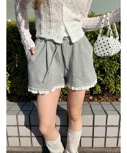 PHILLY（フィリー）の「【PHILLY】ヘムレーススウェットショートパンツ（その他パンツ・レディース・グレー/ブラック・FREE）」の13枚目の写真