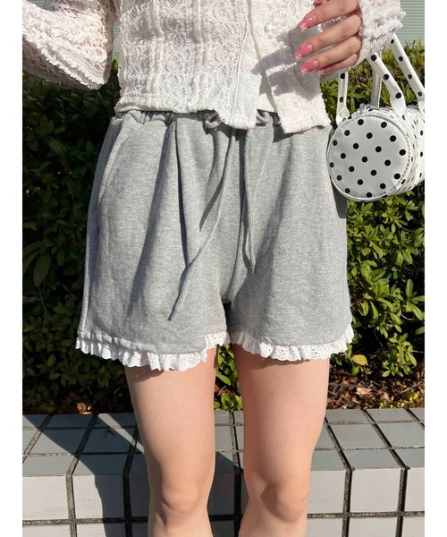 PHILLY（フィリー）の「【PHILLY】ヘムレーススウェットショートパンツ（その他パンツ・レディース・グレー/ブラック・FREE）」の14枚目の写真