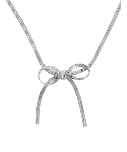 EATME(イートミー)の「スネークチェーンリボンチョーカー(チョーカー・レディース・シルバー・FREE)」の5枚目の写真