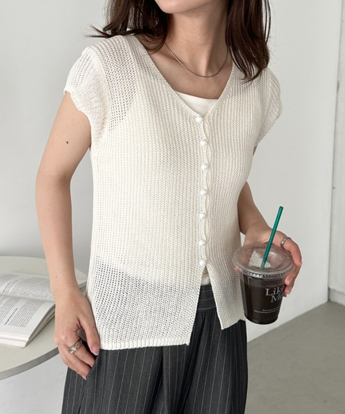 Cristaseya 美品　ニットベスト M 2025年最新】CRISTASEYA ベストの人気アイテム - メルカリ