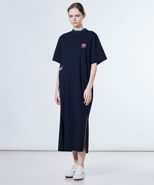 DOUBLE STANDARD CLOTHING(ダブルスタンダードクロージング)の「NEW STAR TWILL ワンピース(ドレス・レディース・ネイビー/オフホワイト・36/38)」の2枚目の写真