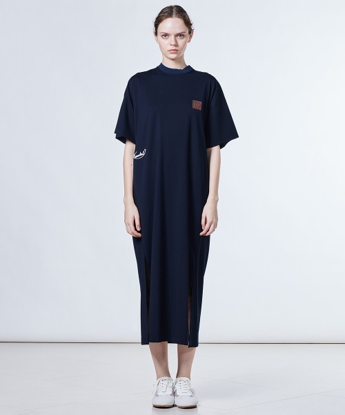 DOUBLE STANDARD CLOTHING(ダブルスタンダードクロージング)の「NEW STAR TWILL ワンピース(ドレス・レディース・ネイビー/オフホワイト・36/38)」の4枚目の写真