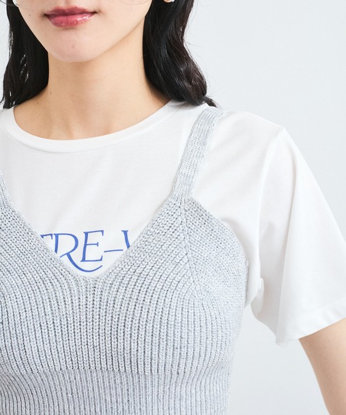 VIS(ビス)の「スパンコールニットビスチェ(キャミソール・レディース・ブラウン系その他2/グレー系その他・FREE)」の11枚目の写真