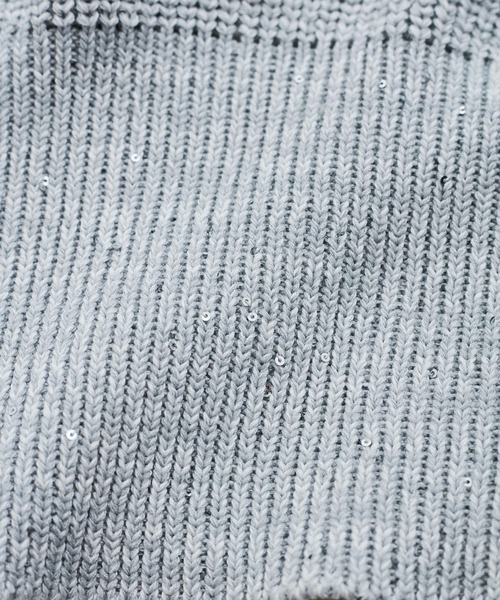 VIS(ビス)の「スパンコールニットビスチェ(キャミソール・レディース・ブラウン系その他2/グレー系その他・FREE)」の13枚目の写真