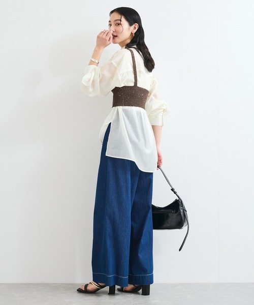 VIS(ビス)の「スパンコールニットビスチェ(キャミソール・レディース・ブラウン系その他2/グレー系その他・FREE)」の15枚目の写真