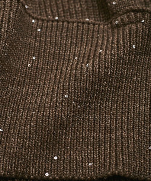 VIS(ビス)の「スパンコールニットビスチェ(キャミソール・レディース・ブラウン系その他2/グレー系その他・FREE)」の18枚目の写真