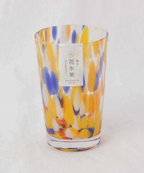 特価　花散文氷コップ２個組　赤べり　青べり 赤縁水玉文碗形氷コップ [g006] – 青梵ギャラリー