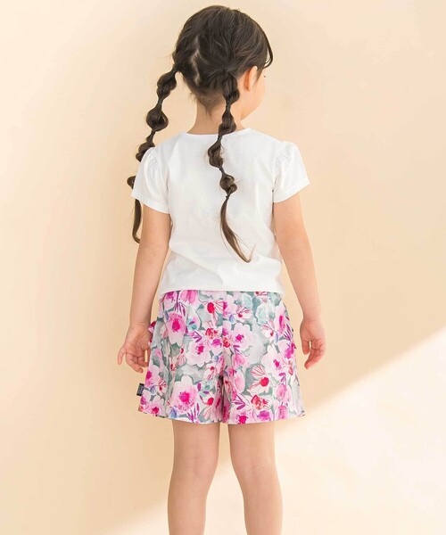 Noeil aime BeBe（ノイユエイムベベ）の「【お揃い】花柄チェックポケットフリルキュロット(90~130cm)（その他パンツ・キッズ・ピンク系その他/レッド系その他2・120cm/130cm/110cm）」の8枚目の写真