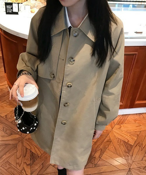 roomy(ルーミー)の「ステンカラーコート(ステンカラーコート・レディース・ベージュ・FREE)」の8枚目の写真
