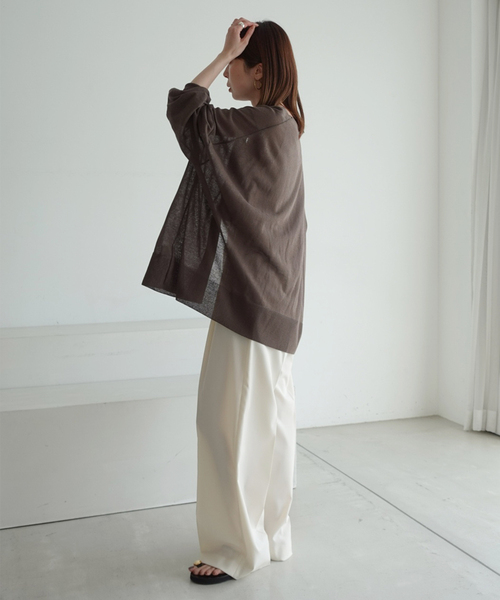 18Gシアーオーバーサイズカーディガン（カーディガン/ボレロ