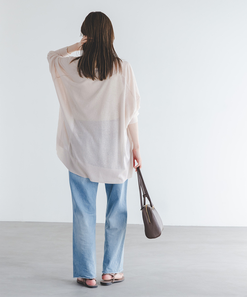 18Gシアーオーバーサイズカーディガン（カーディガン/ボレロ