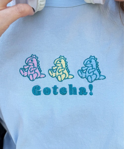 DOUBLE NAME（ダブルネーム）の「Gotcha! my plushie BACK刺しゅうラグランTEE（Tシャツ/カットソー・レディース・ネイビー/オフホワイト/ブルー・FREE）」の12枚目の写真