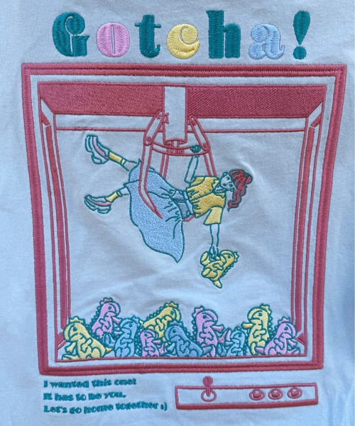 DOUBLE NAME（ダブルネーム）の「Gotcha! my plushie BACK刺しゅうラグランTEE（Tシャツ/カットソー・レディース・ネイビー/オフホワイト/ブルー・FREE）」の13枚目の写真
