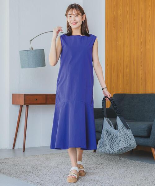 ITS'DEMO（イッツデモ）の「【撥水／洗濯機OK】ペプラムワンピース＜旅服シリーズ＞（ワンピース・レディース・パープル系/ブラック/ベージュ・00）」の5枚目の写真