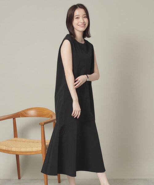 ITS'DEMO（イッツデモ）の「【撥水／洗濯機OK】ペプラムワンピース＜旅服シリーズ＞（ワンピース・レディース・パープル系/ブラック/ベージュ・00）」の9枚目の写真