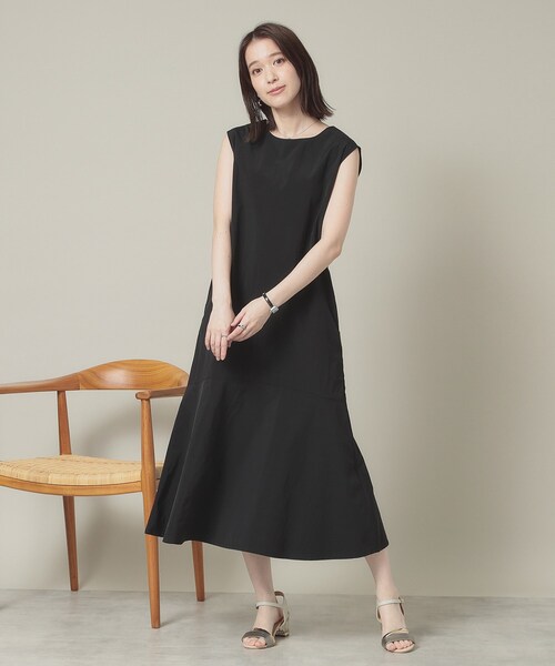 ITS'DEMO（イッツデモ）の「【撥水／洗濯機OK】ペプラムワンピース＜旅服シリーズ＞（ワンピース・レディース・パープル系/ブラック/ベージュ・00）」の10枚目の写真