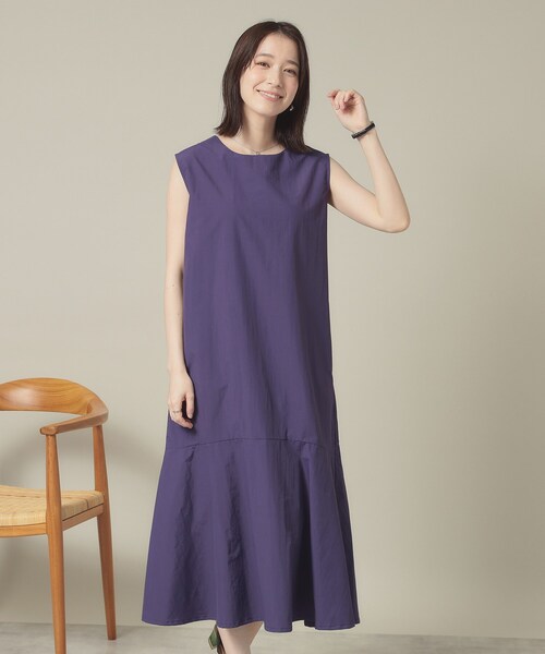ITS'DEMO（イッツデモ）の「【撥水／洗濯機OK】ペプラムワンピース＜旅服シリーズ＞（ワンピース・レディース・パープル系/ブラック/ベージュ・00）」の17枚目の写真