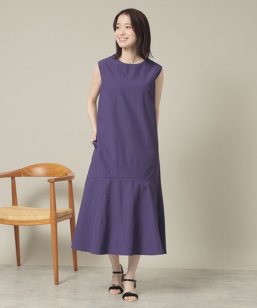 ITS'DEMO（イッツデモ）の「【撥水／洗濯機OK】ペプラムワンピース＜旅服シリーズ＞（ワンピース・レディース・パープル系/ブラック/ベージュ・00）」の18枚目の写真
