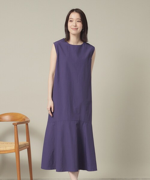 ITS'DEMO（イッツデモ）の「【撥水／洗濯機OK】ペプラムワンピース＜旅服シリーズ＞（ワンピース・レディース・パープル系/ブラック/ベージュ・00）」の21枚目の写真