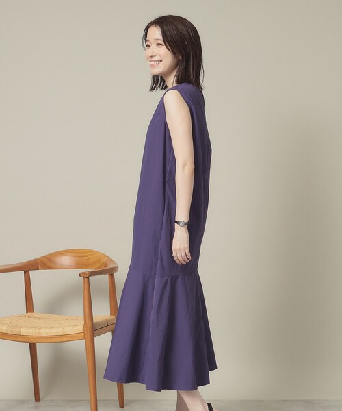 ITS'DEMO（イッツデモ）の「【撥水／洗濯機OK】ペプラムワンピース＜旅服シリーズ＞（ワンピース・レディース・パープル系/ブラック/ベージュ・00）」の22枚目の写真