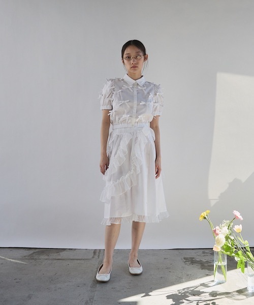 PAIN（ペイン）の「2wayエプロンフリルシャツロングスカート【セットアップ対応】（スカート・レディース・ホワイト/ブラック/ピンク・FREE）」の20枚目の写真