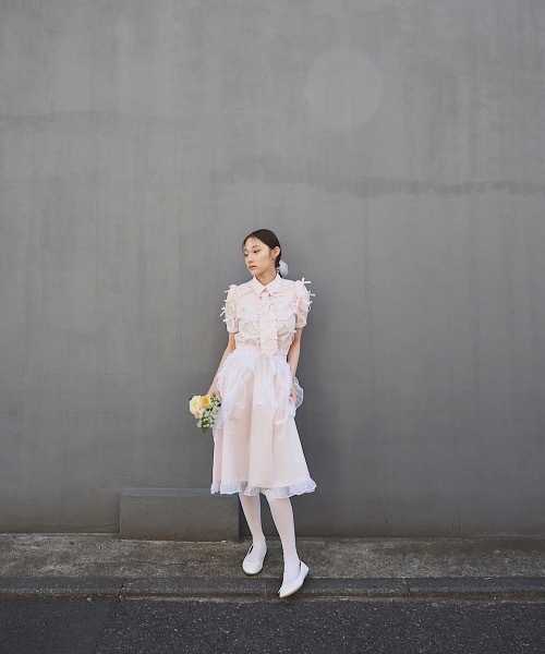 PAIN（ペイン）の「2wayエプロンフリルシャツロングスカート【セットアップ対応】（スカート・レディース・ホワイト/ブラック/ピンク・FREE）」の13枚目の写真