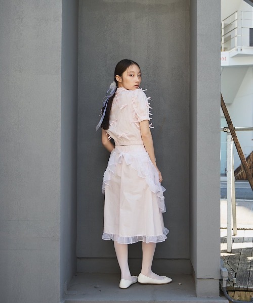 PAIN（ペイン）の「2wayエプロンフリルシャツロングスカート【セットアップ対応】（スカート・レディース・ホワイト/ブラック/ピンク・FREE）」の15枚目の写真