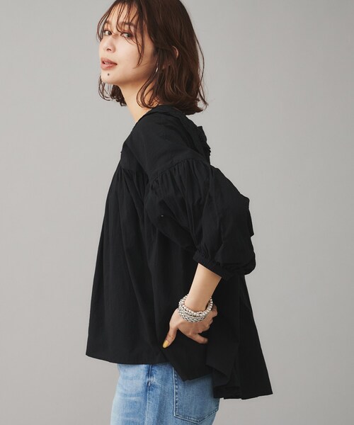Liyoca(リヨカ)の「◆【Liyoca】コットンロール バテレンレースブラウス(シャツ/ブラウス・レディース・ホワイト/ブラック・02)」の8枚目の写真
