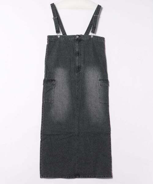 【 notch.by yui 】 カーゴデニムジャンパースカート notch. by yui 】コラボ商品 カーゴデニムジャンパースカート