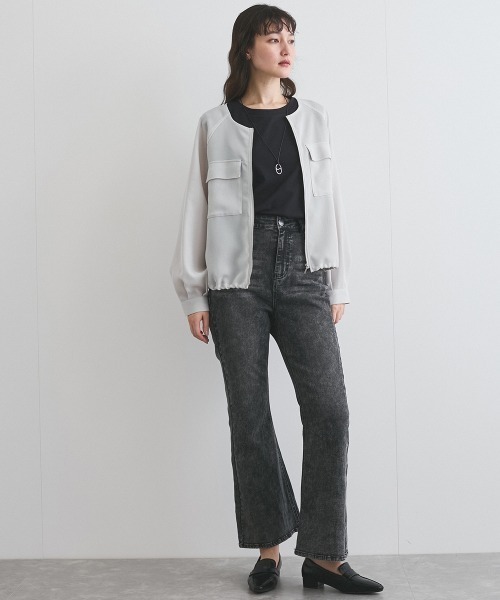 VICKY（ビッキー）の「ケミカルデニムフレアパンツ≪洗濯機で洗える≫（デニムパンツ・レディース・ブルー/ブラック・M/L）」の12枚目の写真