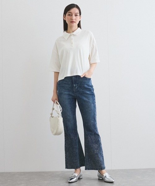 VICKY（ビッキー）の「ケミカルデニムフレアパンツ≪洗濯機で洗える≫（デニムパンツ・レディース・ブルー/ブラック・M/L）」の19枚目の写真