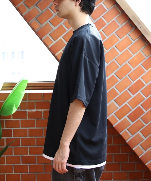 8(eight)(エイト)の「裾覗きワイドシルエットTシャツ(Tシャツ/カットソー・メンズ・ライトブラウン/ブラック/ネイビー/グレー系その他・LARGE/X-LARGE/MEDIUM)」の13枚目の写真